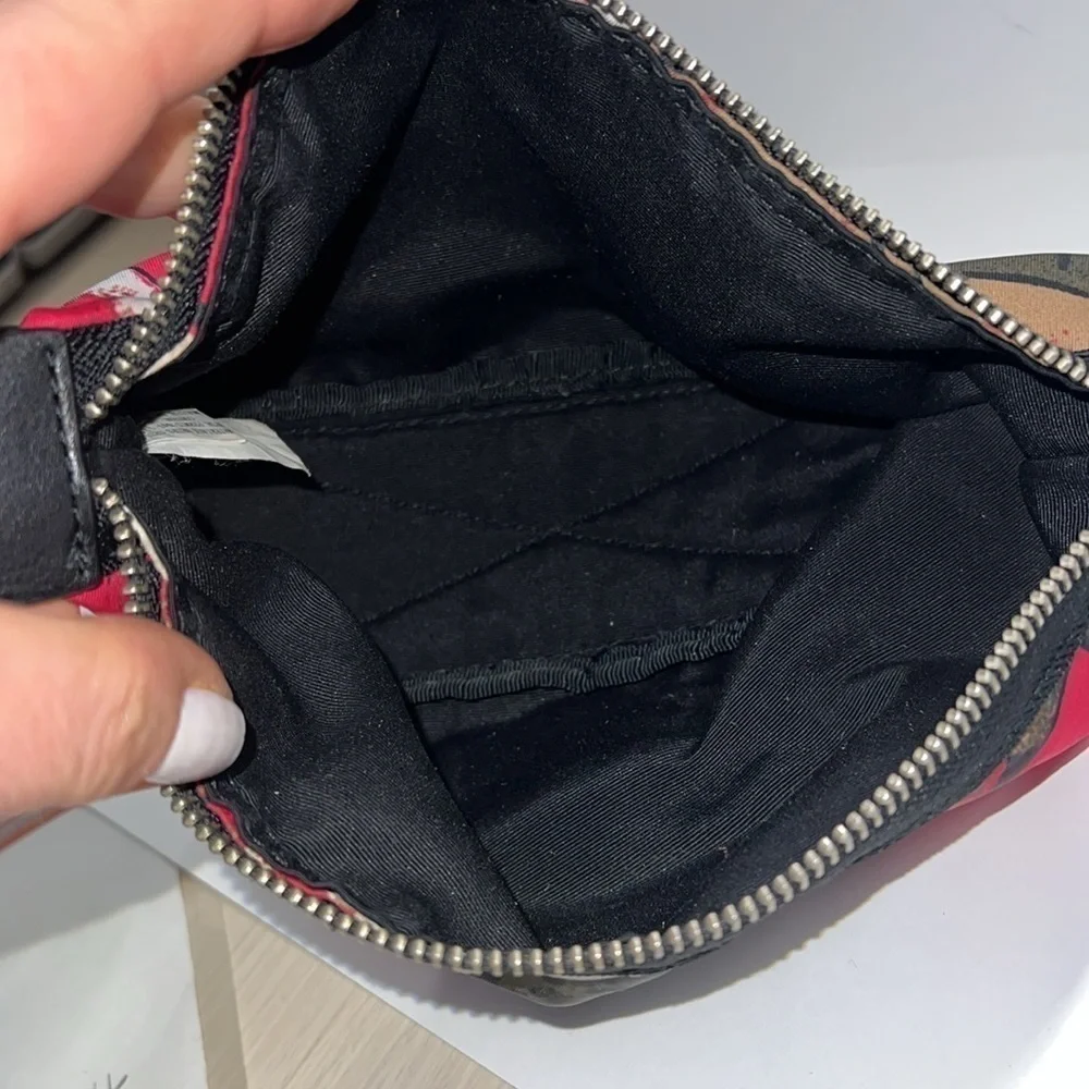 Marc Jacobs Nylon Multi Print Zip Top Makeup Clutch Pouch